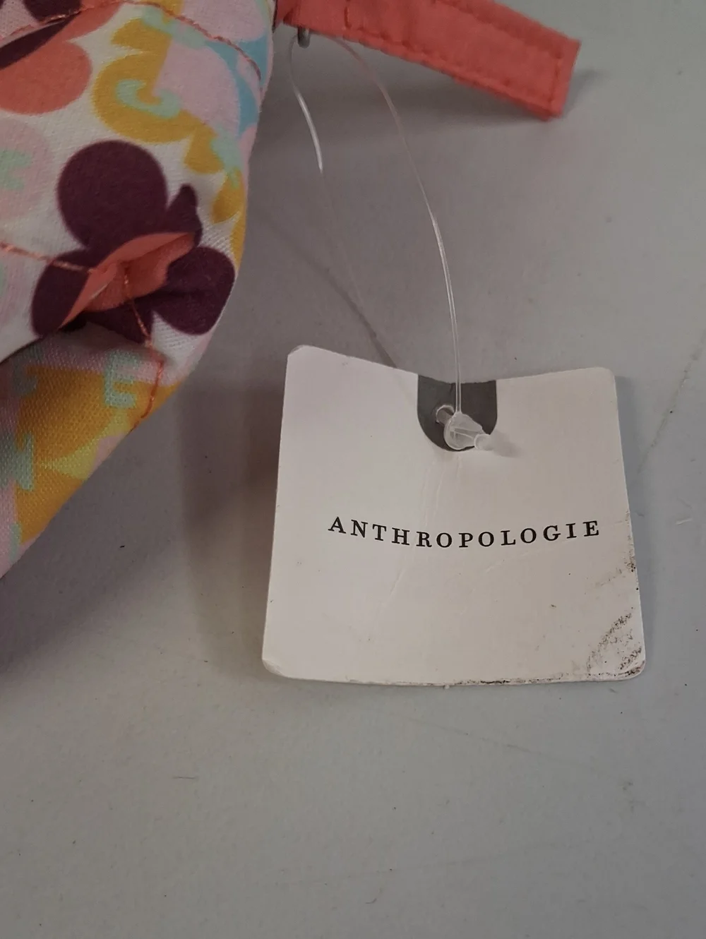 NWT Anthropologie Geometric Print Quilted Cosmetic Bag - Pink/Yellow